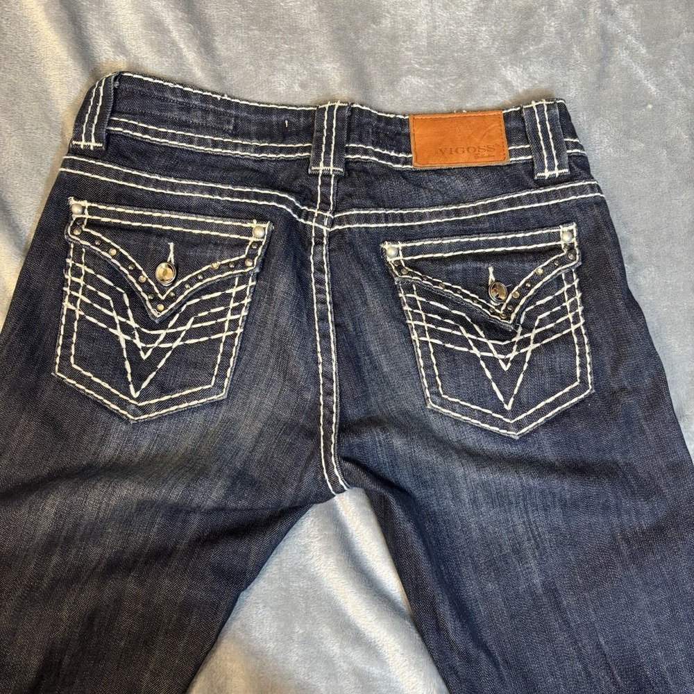 Vigoss Jeans Women's 7/8/29x29 Bootcut Fit Flap Pockets Denim Pants‎ Cowgirl - Picture 5 of 12